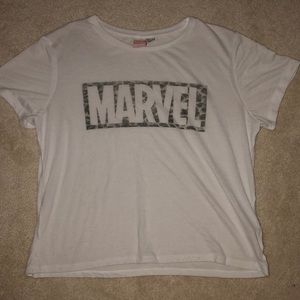 White Marvel T shirt